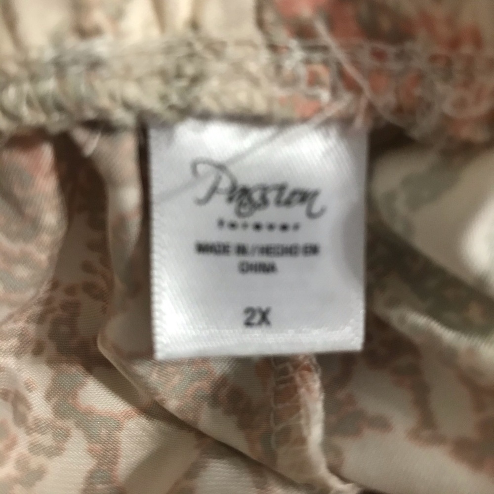Passion Forever two piece pj set Size 2X - Picture 8 of 9
